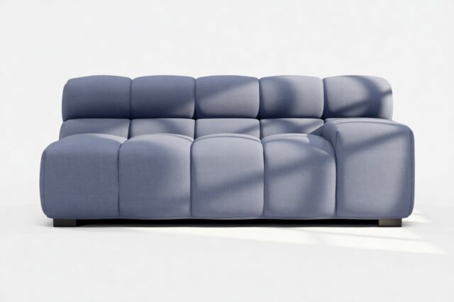 The Tufty – Royal Blue Wool, Extra Large Armrest (Right)