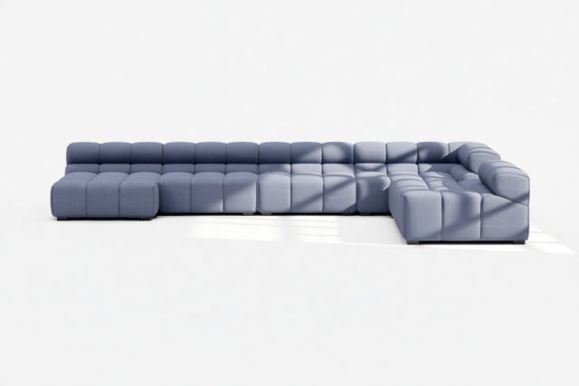 The Tufty – Royal Blue Wool, Extra Large Corner (Right) – Sectional