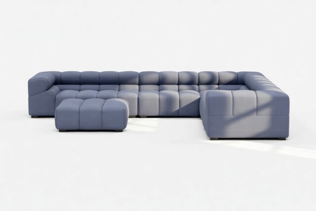 The Tufty – Royal Blue Wool, Large Corner (Right) – Sectional