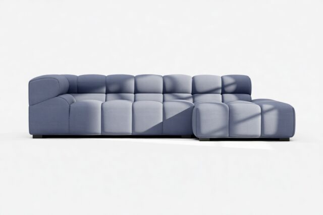 The Tufty – Royal Blue Wool, Small L (Right) – Sectional