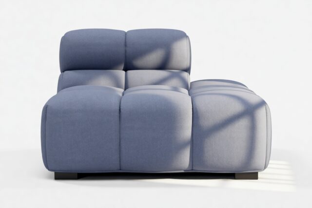 The Tufty – Royal Blue Wool, End Armless (Right)