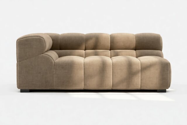 The Tufty – Cappuccino Brown Chenille, Extra Large Corner (Left)