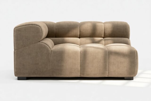 The Tufty – Cappuccino Brown Chenille, Large Corner (Left)