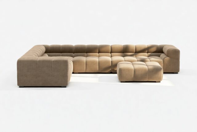 The Tufty – Cappuccino Brown Chenille, Large Corner (Left) – Sectional