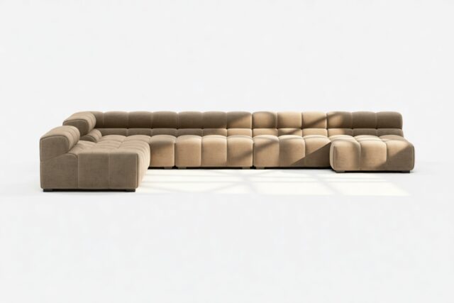 The Tufty – Cappuccino Brown Chenille, Extra Large Corner (Left) – Sectional