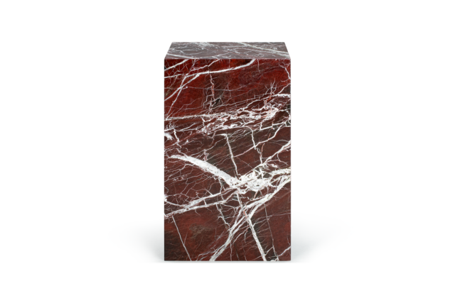 The Plinth – Rosso Levanto Marble, Side Table