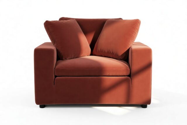 The Ciel – Cinnamon Velvet, Lounge Chair