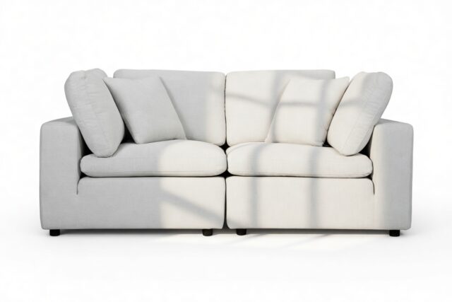 The Ciel – Dove Linen, Two Seater Sofa