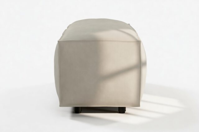 The Extrasoft – Beige Gray Vegan Leather, L Armrest