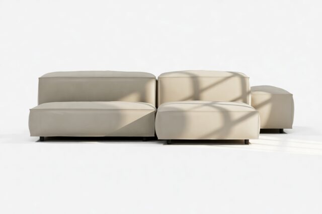 The Extrasoft – Beige Gray Vegan Leather, Combination 1 (Right)
