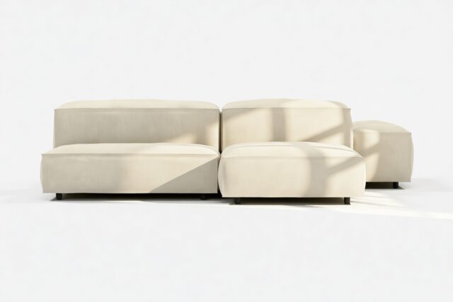 The Extrasoft – Eggshell Vegan Suede, Combination 1 (Right)