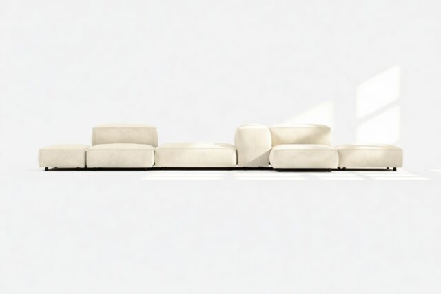 The Extrasoft – Eggshell Vegan Suede, Combination 2 (Right)