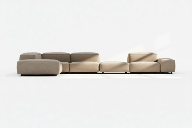 The Extrasoft – Biscotti Brushed Weave, Large Corner (Left)
