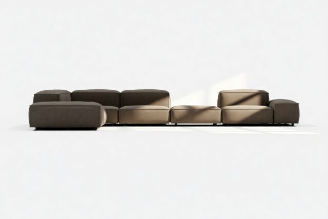 The Extrasoft – Coffee Brushed Weave, Large Corner (Left)