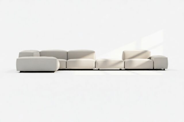 The Extrasoft – Oatmeal Brushed Weave, Large Corner (Left)