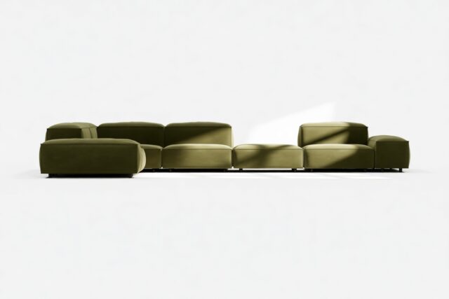 The Extrasoft – Spruce Luxe Velvet, Large Corner (Left)