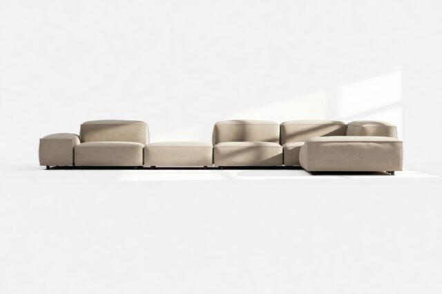 The Extrasoft – Biscotti Brushed Weave, Large Corner (Right)