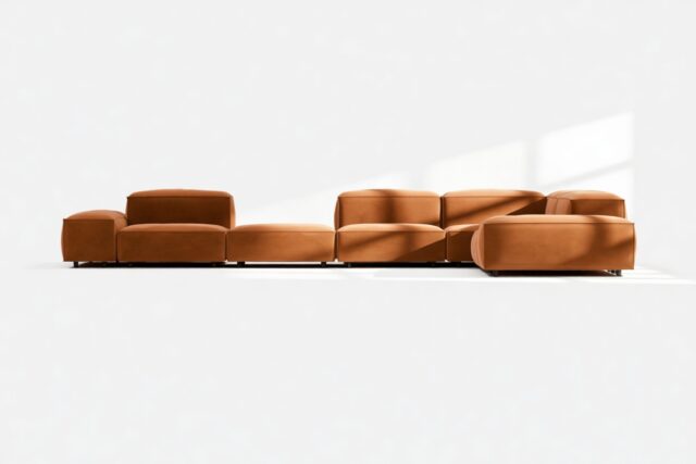 The Extrasoft – Burnt Orange Velvet, Large Corner (Right)