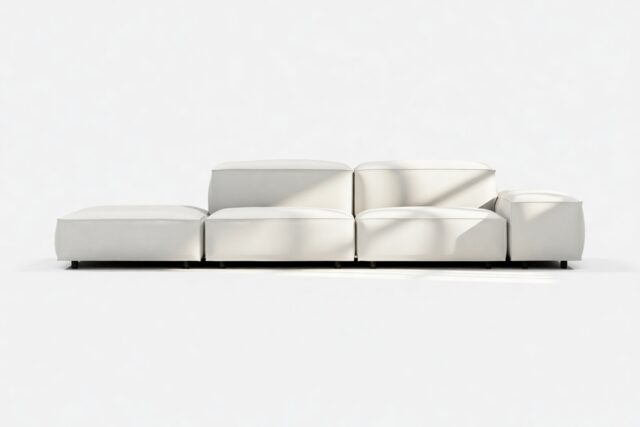 The Extrasoft – White Linen, Open End Sofa (Left)