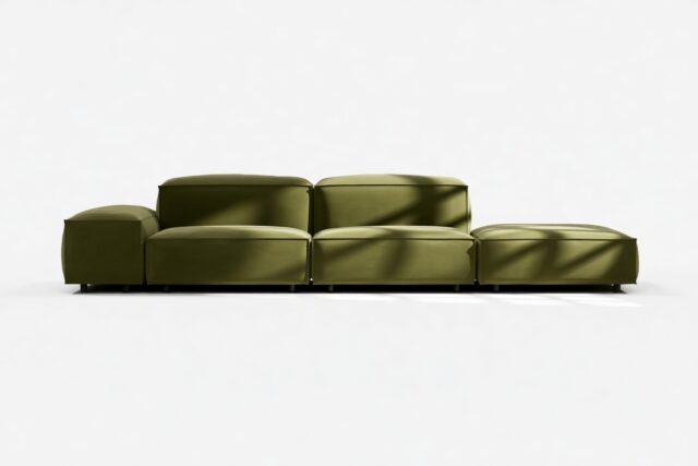 The Extrasoft – Spruce Luxe Velvet, Open End Sofa (Right)