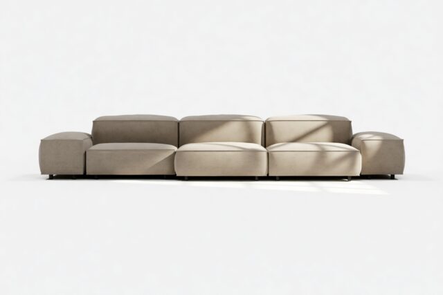 The Extrasoft – Biscotti Brushed Weave, Three Seater Sofa (Left)