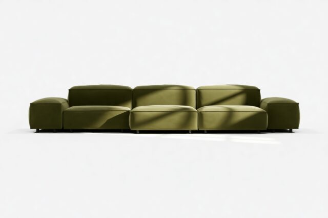 The Extrasoft – Spruce Luxe Velvet, Three Seater Sofa (Left)