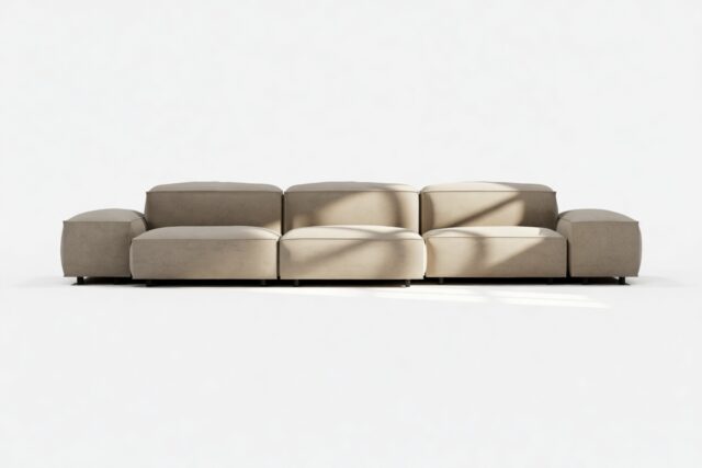 The Extrasoft – Biscotti Brushed Weave, Three Seater Sofa (Right)