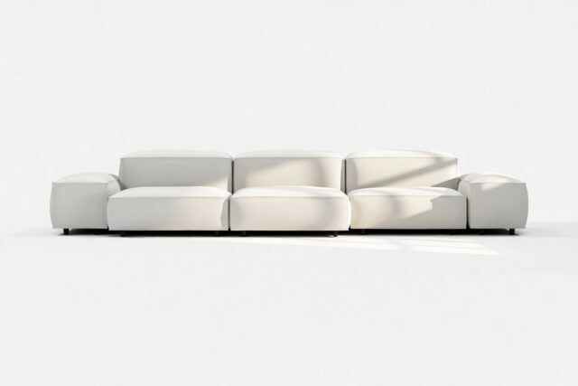 The Extrasoft – White Linen, Three Seater Sofa (Right)