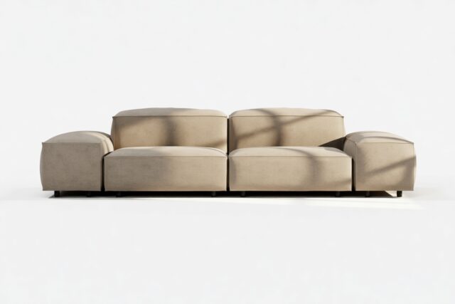 The Extrasoft – Biscotti Brushed Weave, Two Seater Sofa