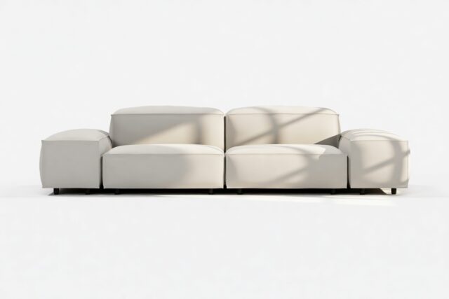 The Extrasoft – Oatmeal Brushed Weave, Two Seater Sofa