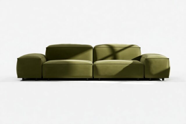 The Extrasoft – Spruce Luxe Velvet, Two Seater Sofa