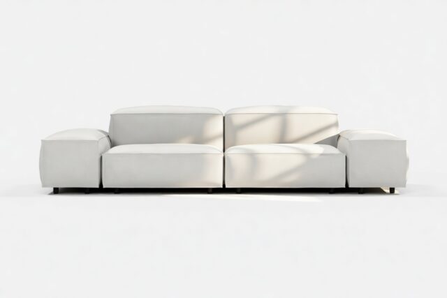 The Extrasoft – White Linen, Two Seater Sofa