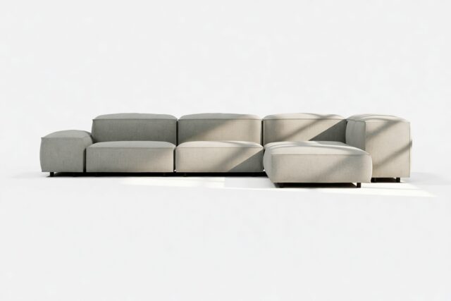 The Extrasoft – Soft Gray Brushed Weave, Corner (Right)