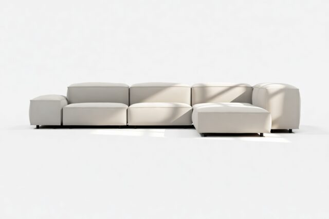 The Extrasoft – Oatmeal Brushed Weave, Corner (Right)