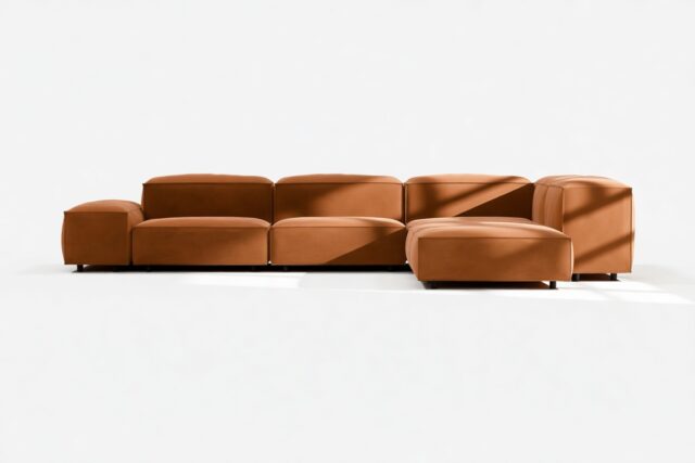 The Extrasoft – Burnt Orange Velvet, Corner (Right)