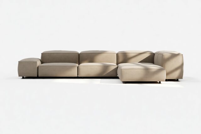 The Extrasoft – Biscotti Brushed Weave, Corner (Right)