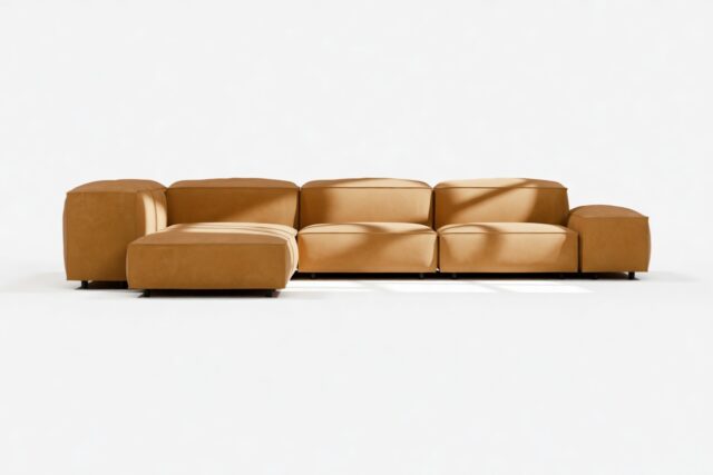 The Extrasoft – Tan Vegan Leather, Corner (Left)