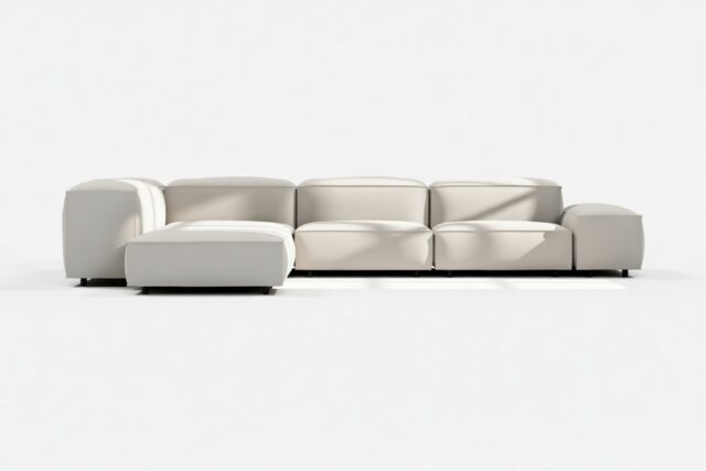 The Extrasoft – Oatmeal Brushed Weave, Corner (Left)