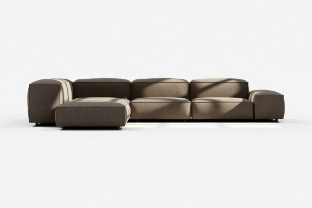 The Extrasoft – Coffee Brushed Weave, Corner (Left)