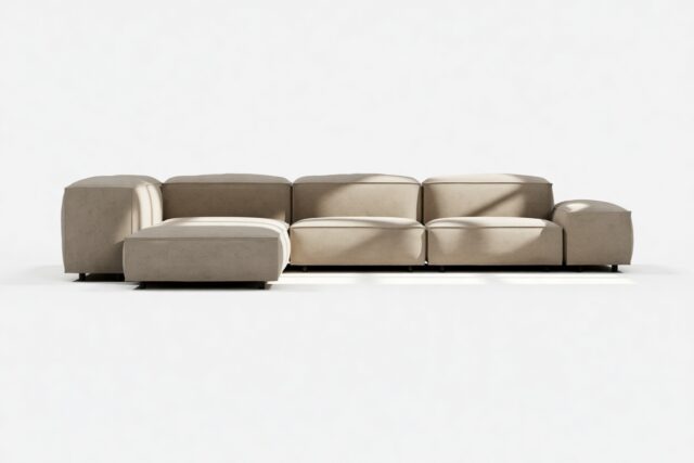 The Extrasoft – Biscotti Brushed Weave, Corner (Left)