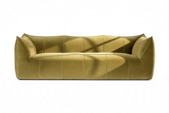 The Bambole – Olive Gold Velvet, Three Seater Sofa