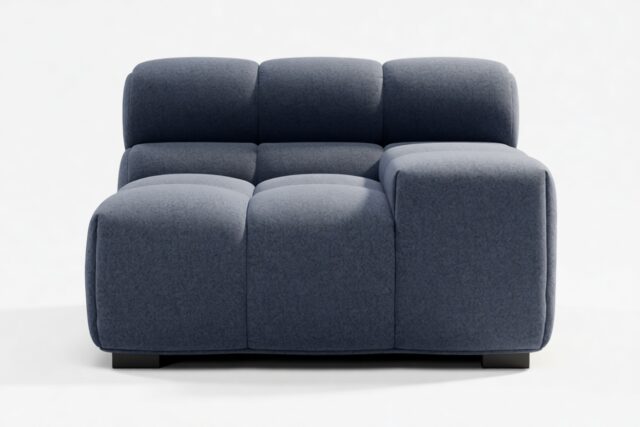 The Tufty – Royal Blue Wool, Armrest (Right)