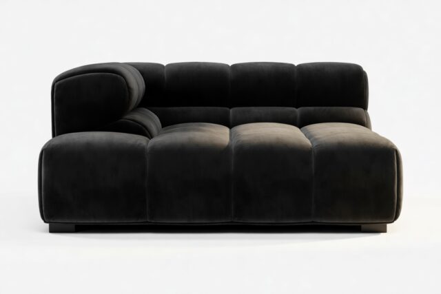 The Tufty – Black Velvet, Deep Corner Half (Left)