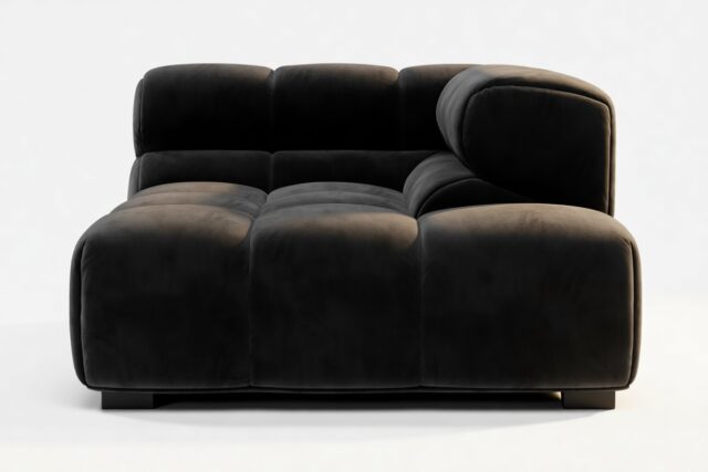 The Tufty – Black Velvet, Corner Half (Right)