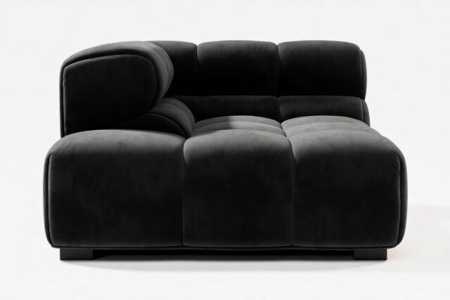 The Tufty – Black Velvet, Corner Half (Left)