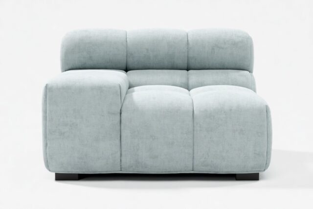 The Tufty – Cerulean Chenille, Armrest (Left)