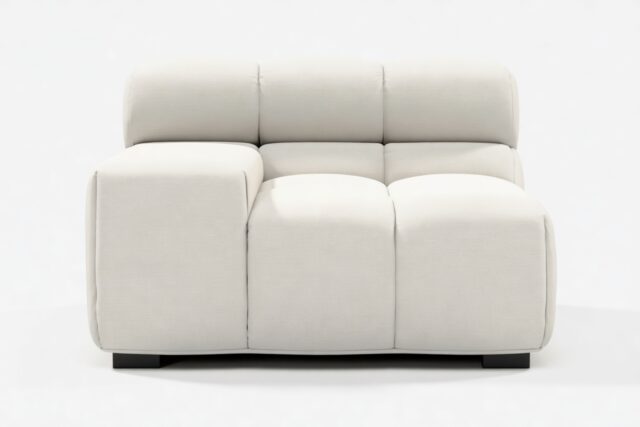The Tufty – Oatmeal Brushed Weave, Armrest (Left)
