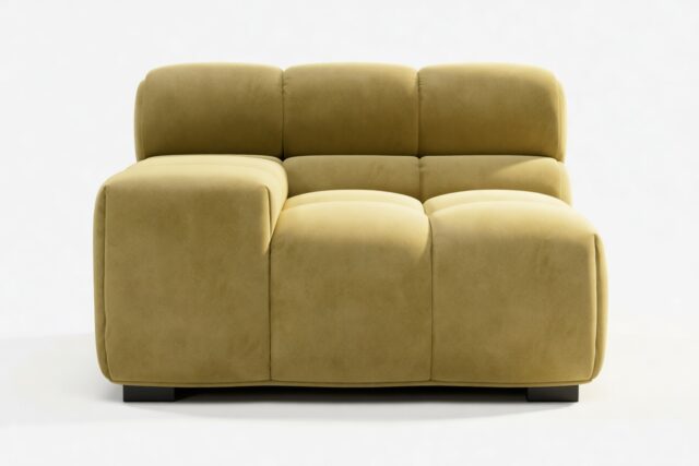 The Tufty – Olive Gold Velvet, Armrest (Left)