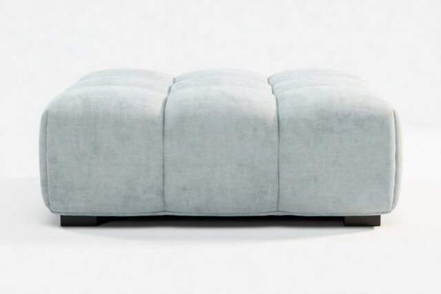 The Tufty – Cerulean Chenille, Ottoman