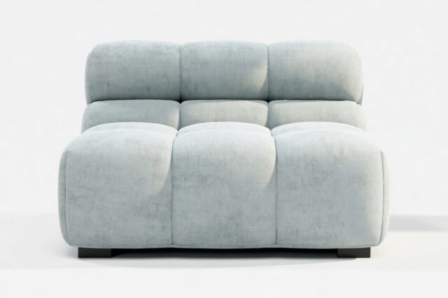The Tufty – Cerulean Chenille, Armless Module
